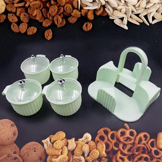Versatile 4-Piece Storage Jar Set with Organizing Tray